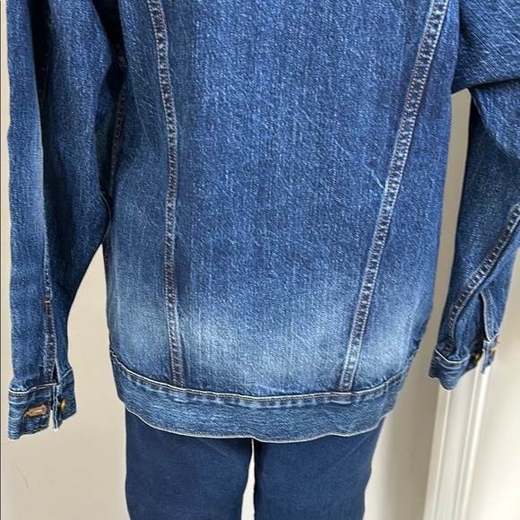 SANDRINE ROSE X FREE PEOPLE Denim Jacket Lartiste Blue Not Yours Embroidered NEW - Picture 9 of 11